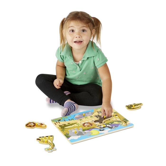 MND - MND Wooden Peg Puzzle Safari
