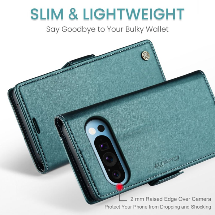Caseme - Caseme Google Pixel 9 Pro XL Plånboksfodral 023 - Grön