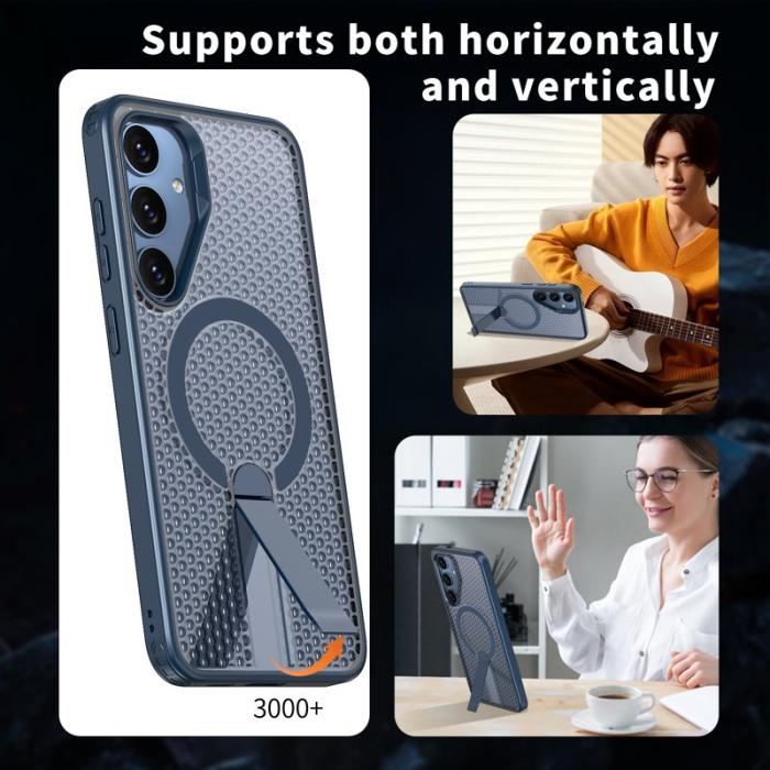 OEM - Mobilskal för Samsung Galaxy S26 Magnetiskt Kickstand TPU + PC - Blå