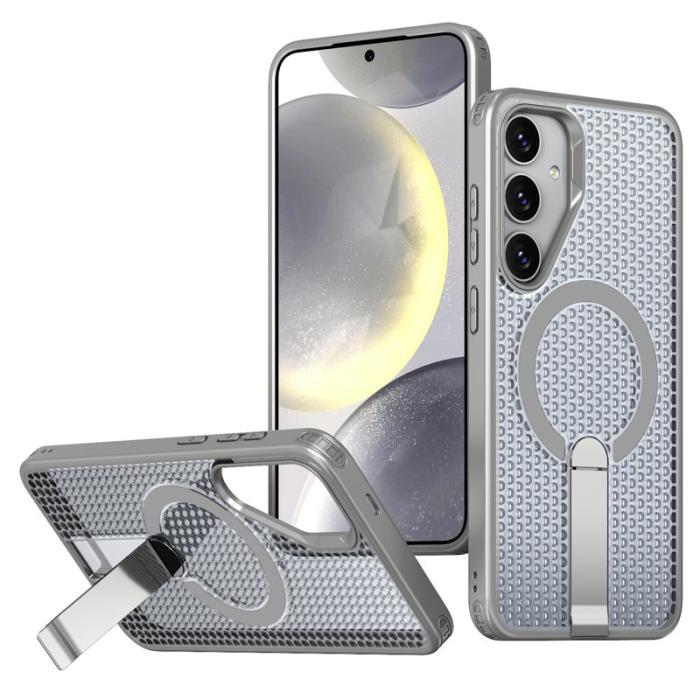 OEM - Mobilskal för Samsung Galaxy S26 Magnetiskt Kickstand TPU PC - Grå