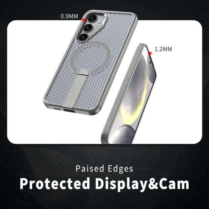OEM - Mobilskal för Samsung Galaxy S26 Magnetiskt Kickstand TPU PC - Grå