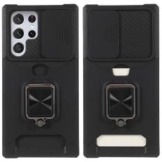 OEM - Mobilskal f&ouml;r Samsung Galaxy S26 Ultra Kickstand PC + TPU - Svart