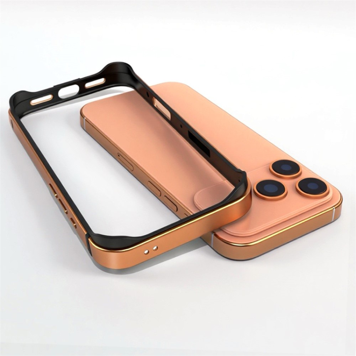 A-One Brand - iPhone 17 Pro Max Mobilskal Bumper Ultra Thin Metal TPU - Svart