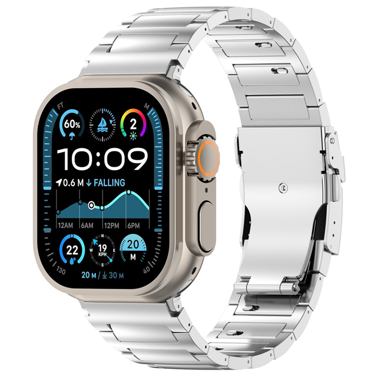 Apple Watch (38/40/41/42mm) Armband Titanium Alloy - Silver | 5122 | AlltMobil