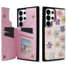 OEM - Mobilfodral f&ouml;r Samsung Galaxy S26 Ultra Konstl&auml;der RFID - Blommor