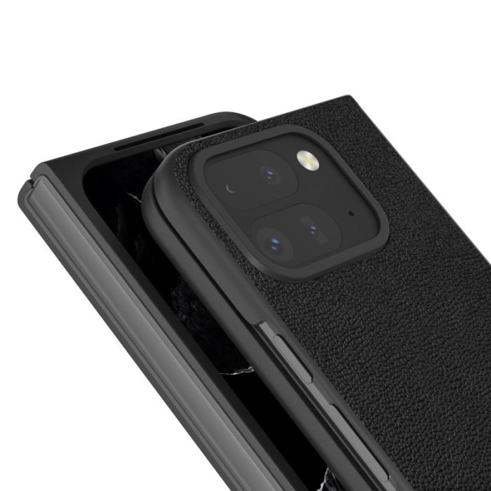 ABEEL - ABEEL Mobilskal till Google Pixel 9 Pro Fold 5G i Äkta Läder - Svart