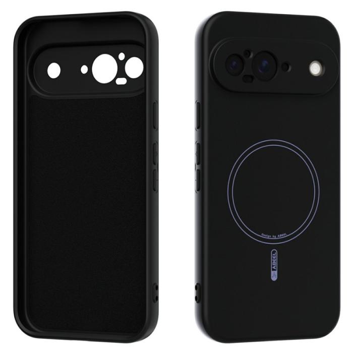 ABEEL - ABEEL Mobilskal till Google Pixel 9 Pro MagSafe Liquid Silicone Svart