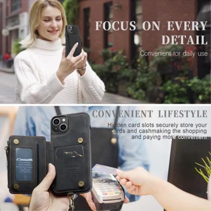 Caseme - Caseme iPhone 15 Plus Mobilskal Korthållare C20 - Svart