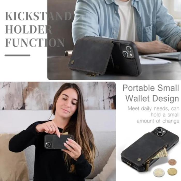 Caseme - Caseme iPhone 15 Plus Mobilskal Korthållare C20 - Svart