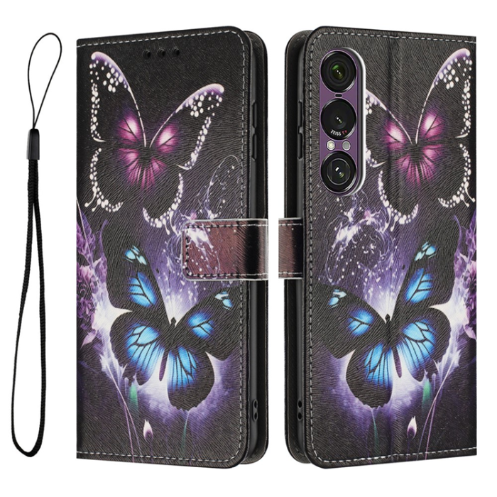 A-One Brand - Sony Xperia 1 VII Plånboksfodral Pattern Printing - Two Butterflies