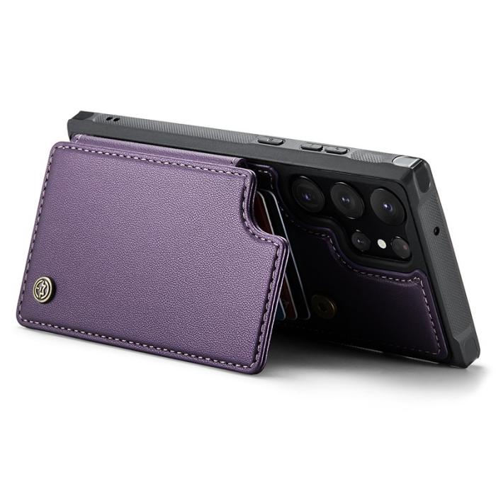 Caseme - CASEME C22 Mobilskal till Samsung Galaxy S23 Ultra Läder RFID Skydd Lila