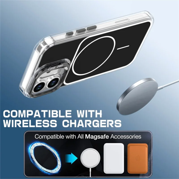 A-One Brand - iPhone 16 Plus Mobilskal MagSafe Lens Kickstand med Handrem