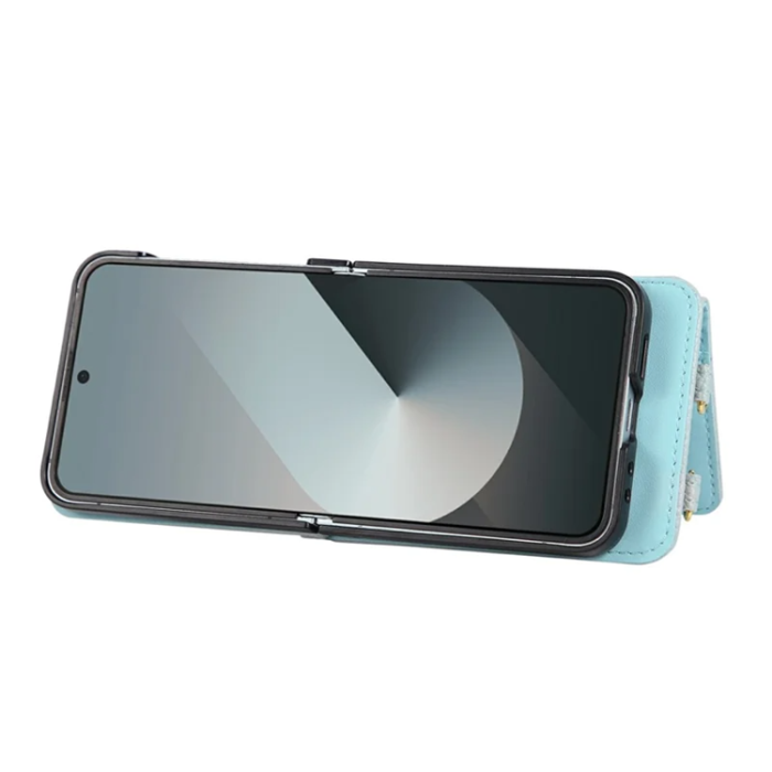 A-One Brand - Galaxy Z Flip 7 FE / Z Flip 6 Mobilskal Korthållare Kickstand Rhombus - Blå