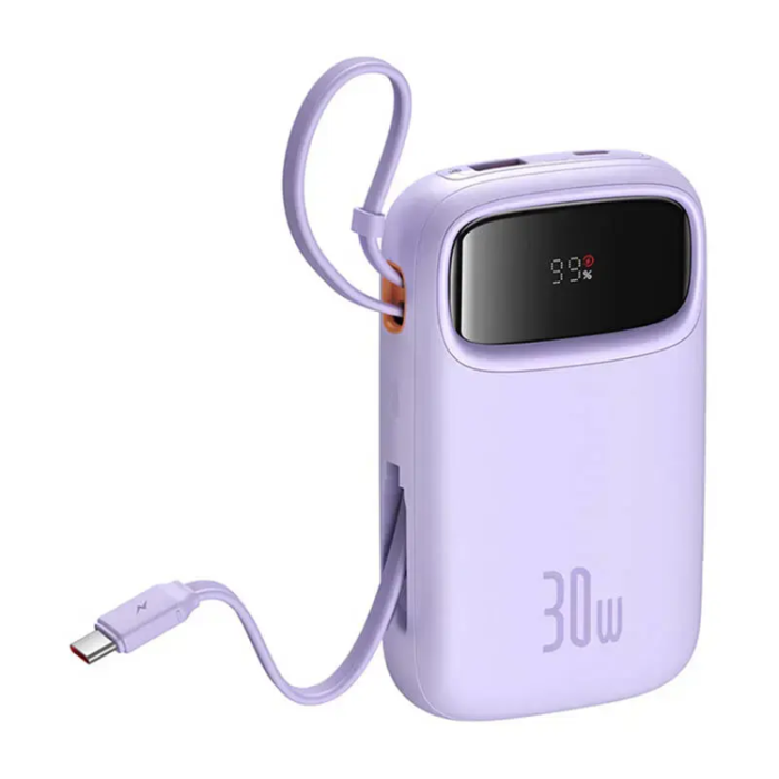BASEUS - Baseus Powerbank 10000 mAh 30W USB-C QPow 2 - Lila
