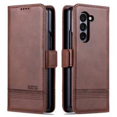 AZNS - AZNS Samsung Galaxy Z Fold6 Pl&aring;nboksfodral Konstl&auml;der - Brun