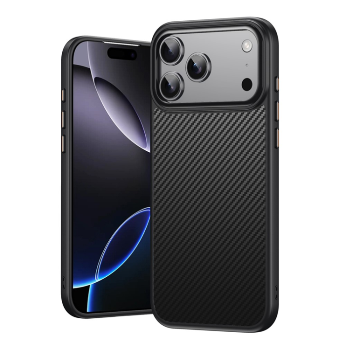 A-One Brand - iPhone 17 Pro Max Mobilskal MagSafe Carbon Fiber - Svart