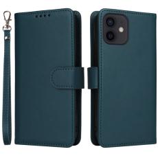 BETOPNICE - BETOPNICE iPhone 12 / 12 Pro Pl&aring;nboksfodral - Avtagbart Konstl&auml;der - Bl&aring;