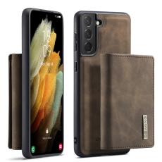 DG.MING - DG.MING Pl&aring;nboksfodral Konstl&auml;der TPU f&ouml;r Samsung Galaxy S21+ - Brun