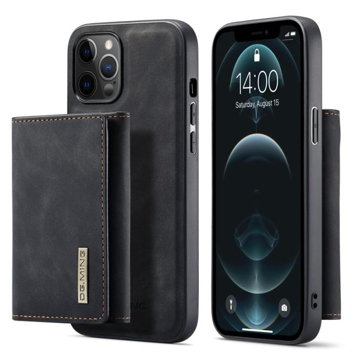 DG.MING - DG.MING M1 Series Plånboksfodral Konstläder TPU för iPhone 13 Pro - Svart