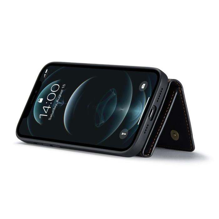 DG.MING - DG.MING M1 Series Plånboksfodral Konstläder TPU för iPhone 13 Pro - Svart