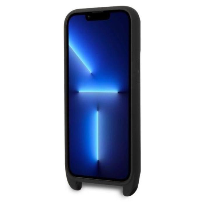 KARL LAGERFELD - Karl Lagerfeld iPhone 14 Pro Skal med halsband Ikonik Patch - Svart