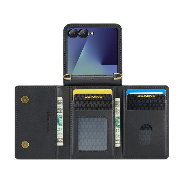 DG.MING - DG.MING Galaxy Z Flip 7 Mobilskal RFID Blocking M5 - Svart
