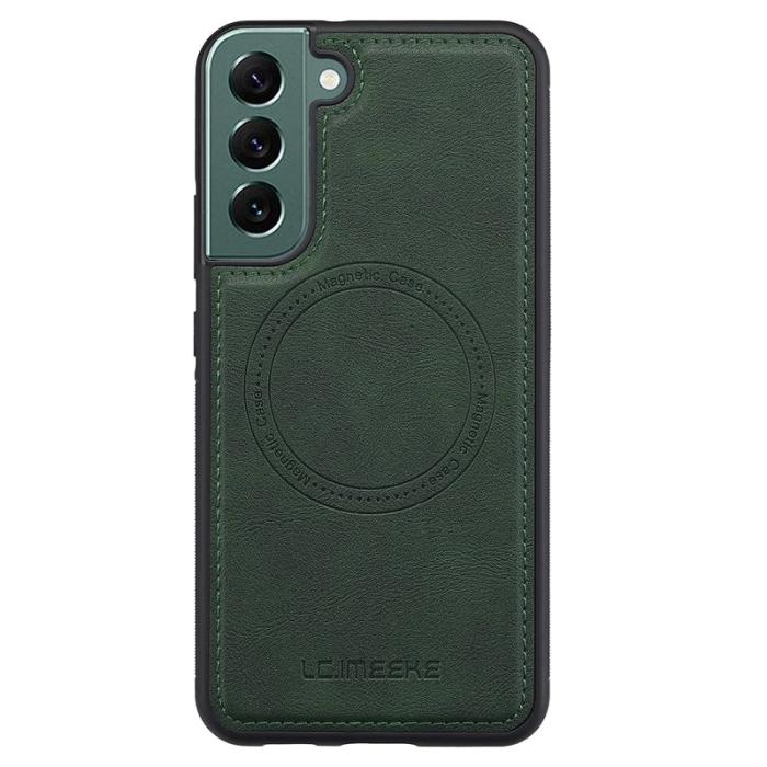 LC.imeeke - LC.IMEEKE Samsung Galaxy S22 5G Fodral - KonstLäder - Grön