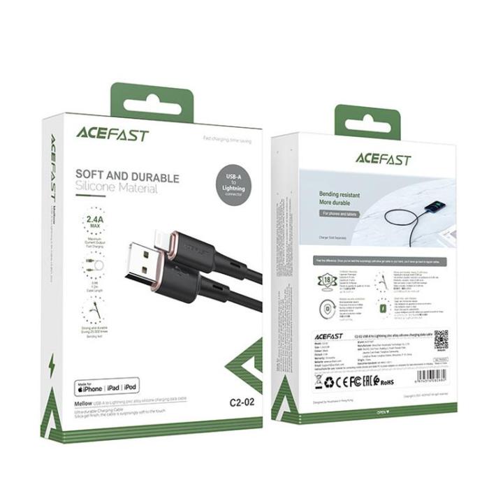 Acefast - Acefast USB-A till Lightning kabel 1.2m - Svart