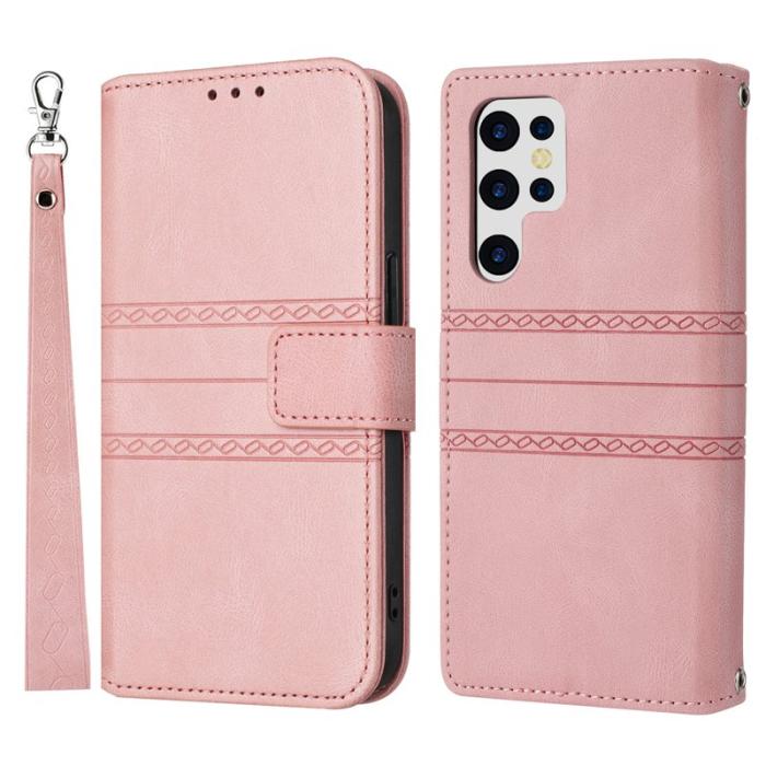 OEM - Samsung Galaxy S26 Ultra Fodral Konstläder Skin-Touch - Rosa