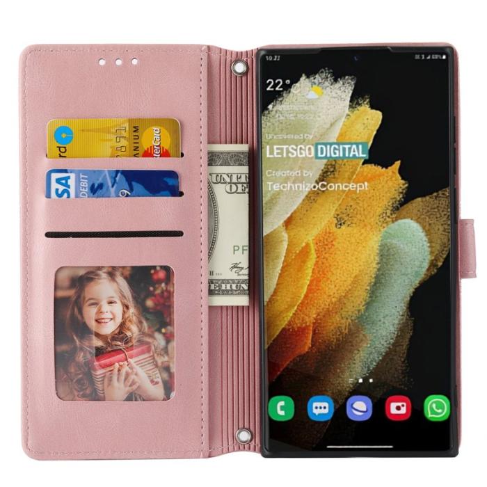 OEM - Samsung Galaxy S26 Ultra Fodral Konstläder Skin-Touch - Rosa