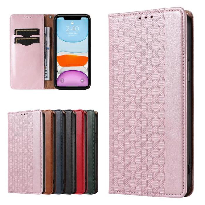 UTGATT1 - iPhone 13 Plånboksfodral Magnet Strap - Rosa