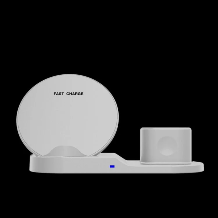OEM - 3in1 Trådlös Laddare iPhone, Apple Watch, Airpods utan FOD - Vit