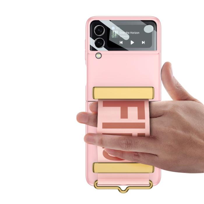 UTGATT - Galaxy Z Flip 4 Skal Icon Belt - Rosa Guld