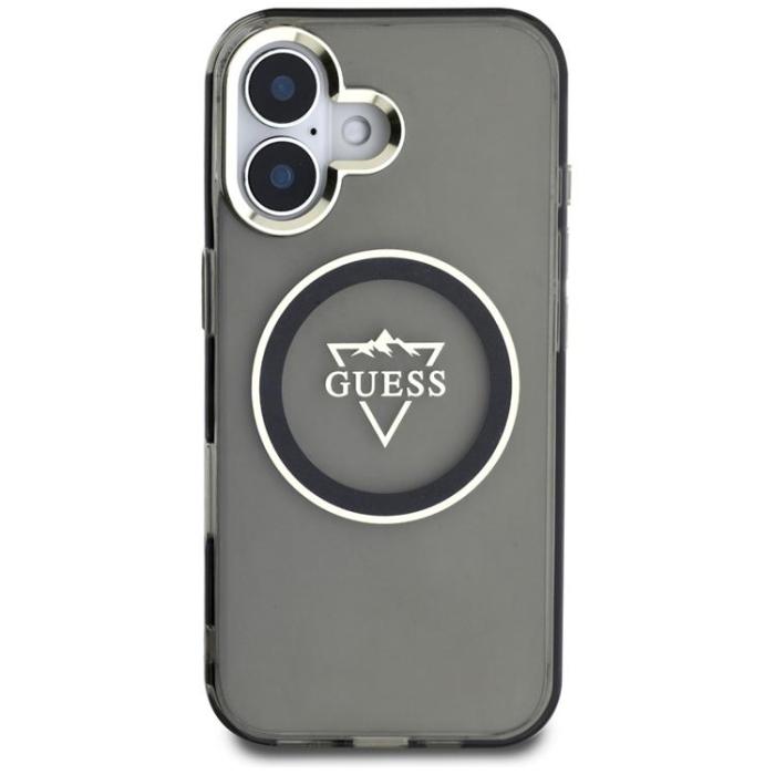Guess - Guess iPhone 16 Mobilskal MagSafe IML Mountain Logo - Svart