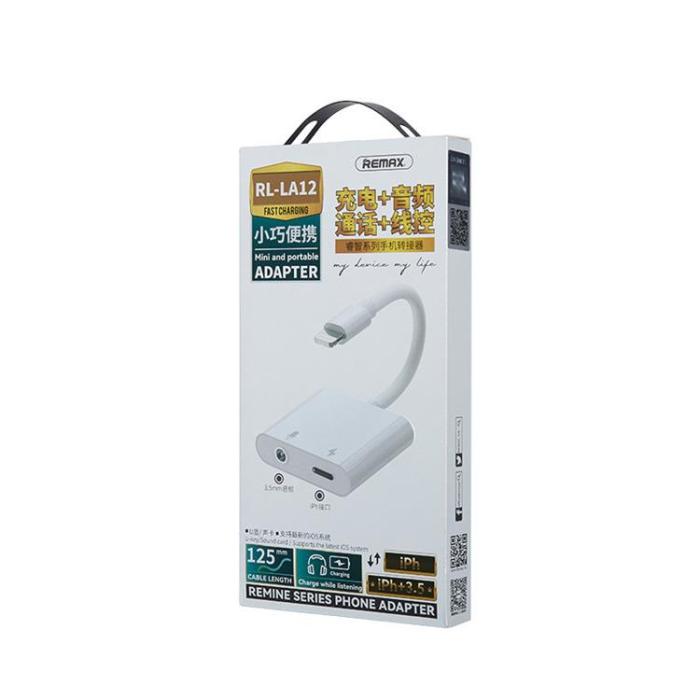 UTGATT1 - Remax Remine Lightning Adapter 3.5 mm Minijack - Vit