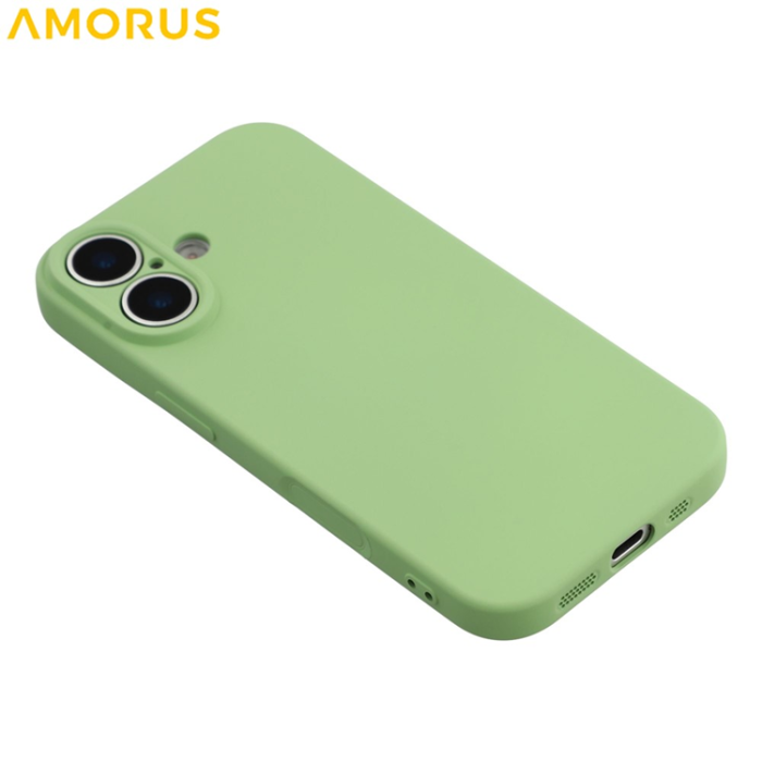 Amorus - AMORUS iPhone 17 Mobilskal Precise Cutouts TPU Fiber - Grön