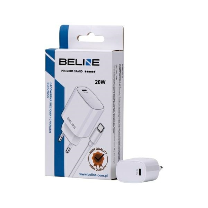 Beline - Beline Väggladdare Med USB-C Till USB-C Kabel - Vit