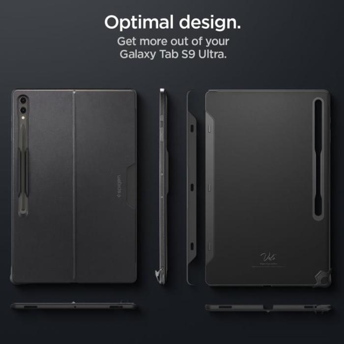 UTGATT - Spigen Galaxy Tab S9 Ultra Fodral Thin Fit Pro - Svart