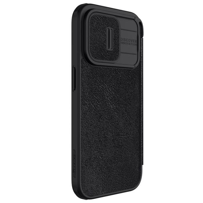 Nillkin - Nillkin iPhone 15 Pro Max Plånboksfodral QinPro Läder - Svart