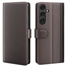 Amorus - AMORUS Samsung Galaxy S26/S26 Pro Pl&aring;nboksfodral &Auml;kta L&auml;der - Brun