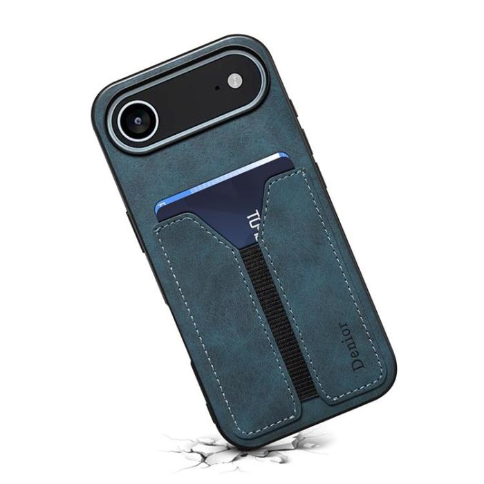 DENIOR - DENIOR iPhone Air Mobilskal Elastic Korthållare - Blå