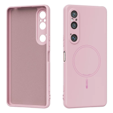 ABEEL - ABEEL Sony Xperia 1 VI Mobilskal Magsafe Liquid Silikon - Rosa