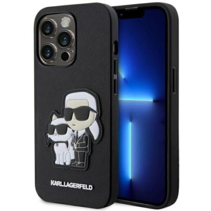 KARL LAGERFELD - Karl Lagerfeld iPhone 14 Pro Max Mobilskal Saffiano Karl & Choupette