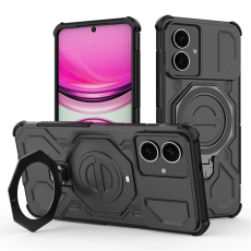 A-One Brand - Galaxy S26 Edge Mobilskal Rotating Metal Kickstand - Svart