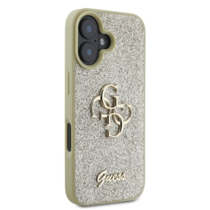 Guess - Guess iPhone 16 Mobilskal Fixed Glitter Big 4G - Guld
