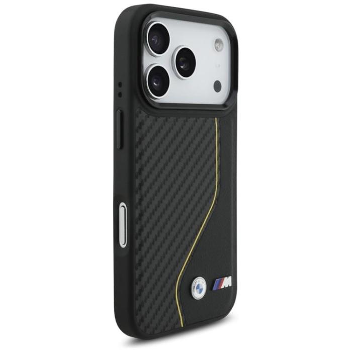 BMW - BMW iPhone 17 Pro Mobilskal MagSafe M Carbon Line & Logo - Gul