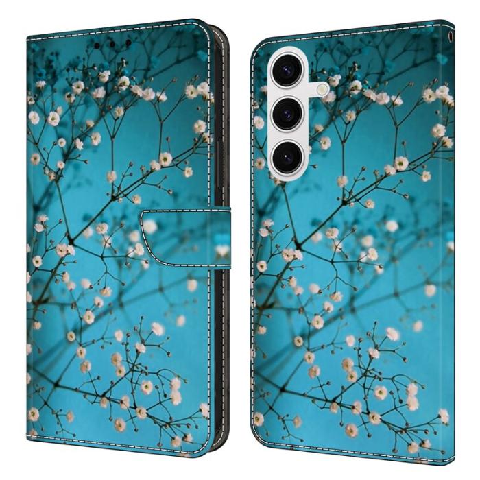 OEM - Mobilskal till Samsung Galaxy S26/S26 Pro TPU + KonstLäder Blommönster - Blommor