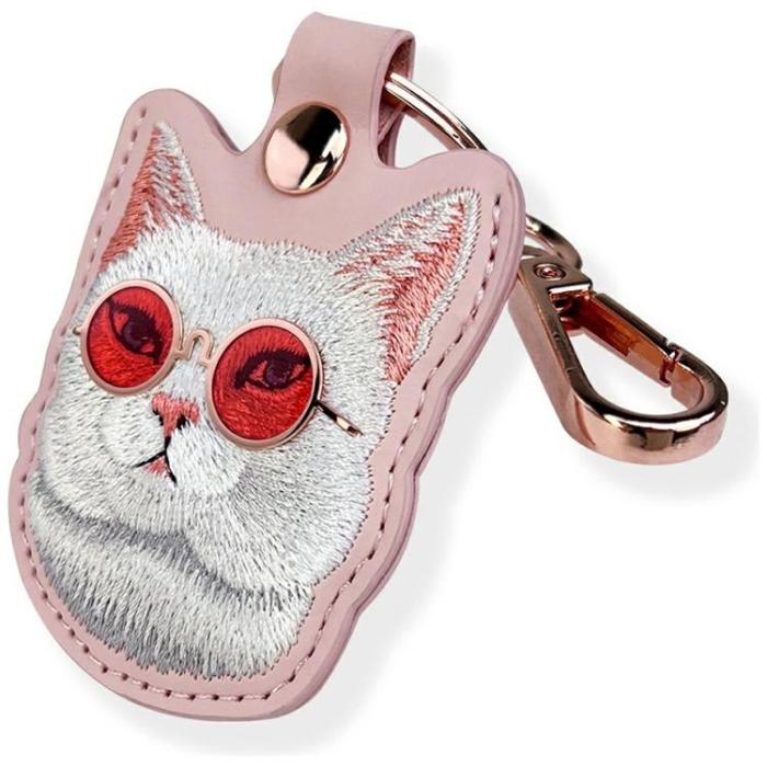 NIMMY - Nimmy AirTag Skal Glasses Cool Cat - Rosa