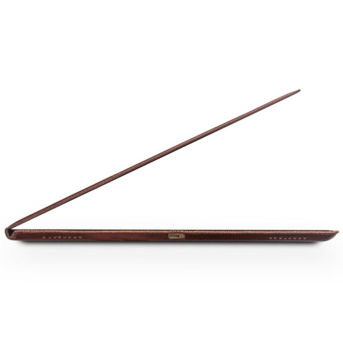 UTGATT5 - Qialino Äkta Läder Dual Kick-Stand Fodral till Apple iPad Pro - Brun