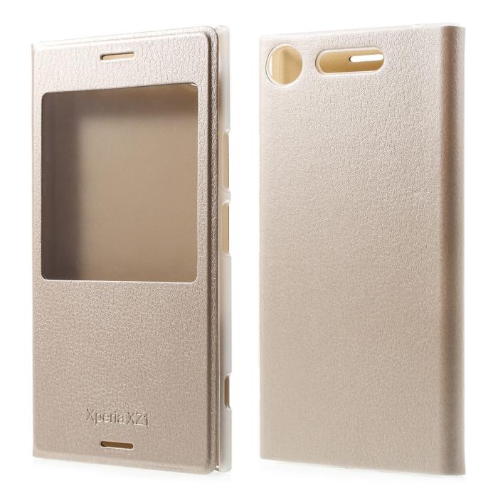 UTGATT5 - Window View Fodral till Sony Xperia XZ1 - Gold